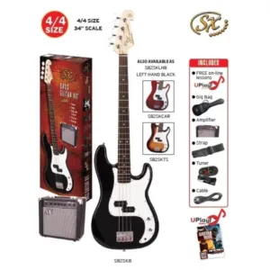 SX SB2SK BASS GUITAR PACKAGE Avail BLACK,SUNBURST,CANDY APPLE RED