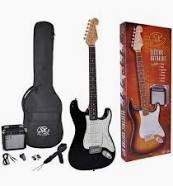 SX SE1SKB ELECTRIC GUITAR AND AMP PACKAGE .
