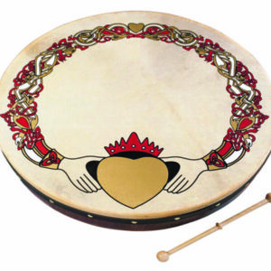 Bodhran 12" Claddagh with DVD Tutor